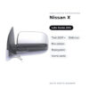 Specchietto Retrovisore Sinistro Nissan X-Trail 2007+ – Elettrico, Riscaldato, Ripiegabile, Verniciabile – foto 2