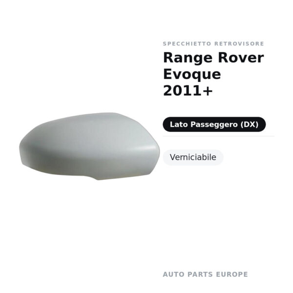 Außenspiegel Rechts Range Rover Evoque 2011+ – Lackierbar – Bild 2