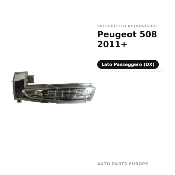 Specchietto Retrovisore Destro Peugeot 508 2011+ – foto 2