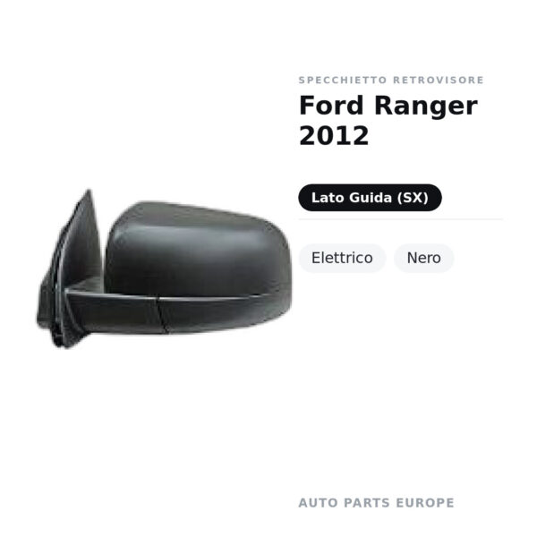 Außenspiegel Links Ford Ranger 2012 – Elektrisch, Schwarz – Bild 2
