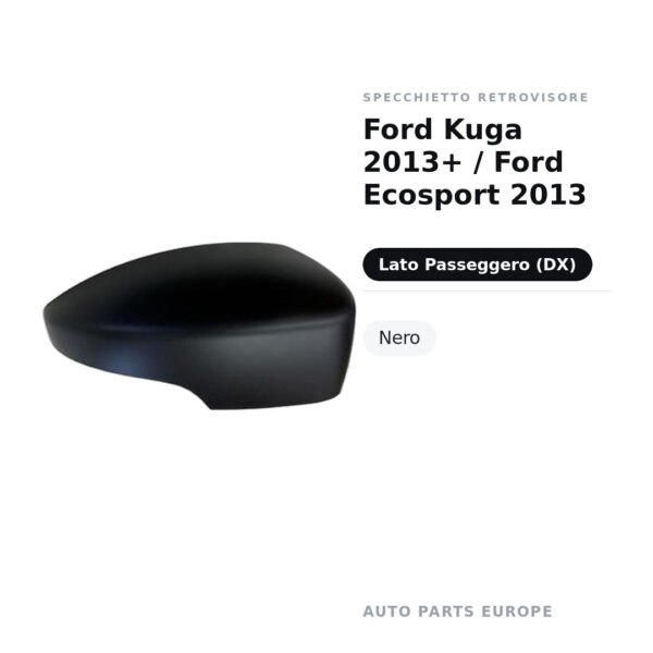 Außenspiegel Rechts Ford Kuga 2013+ / Ford Ecosport 2013 – Schwarz – Bild 2