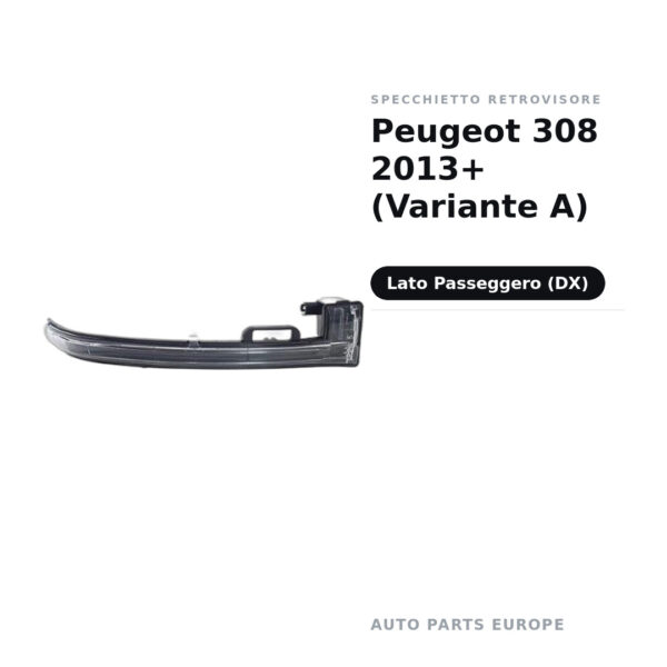 Specchietto Retrovisore Destro Peugeot 308 2013+ (Variante A) – foto 2