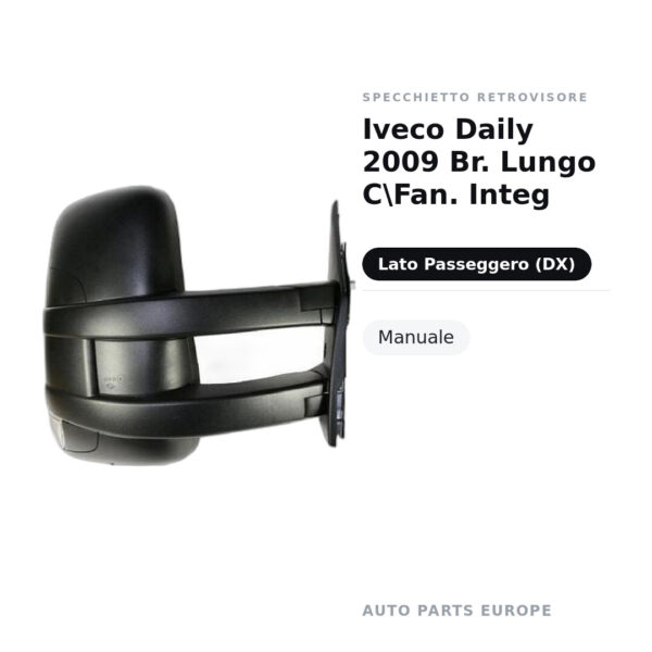 Specchietto Retrovisore Destro Iveco Daily 2009 – Braccio Lungo, con Freccia Integrata, Manuale – foto 2