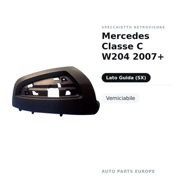 Außenspiegel Links Mercedes C-Klasse W204 2007+ – Lackierbar – Bild 2