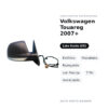 Außenspiegel Links Volkswagen Touareg 2007+ – Elektrisch, Beheizt, Klappbar, mit Blinker, 7 Pin, Lackierbar – Bild 2