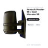 Specchietto Retrovisore Sinistro Renault Master 98 / Opel Movano 98 – Manuale, Nero – foto 2