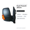 Specchietto Retrovisore Sinistro Ford Transit 2014+ – Elettrico, Riscaldato, con Freccia, 6 Pin, Nero (Variante B) – foto 2