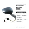 Specchietto Retrovisore Destro Citroen C4 Picasso 2013+ – Elettrico, Riscaldato, con Freccia, Sonda Temp., 8 Pin