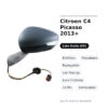 Außenspiegel Links Citroen C4 Picasso 2013+ – Elektrisch, Beheizt, Klappbar, mit Blinker, Umgebungslicht, 10-polig