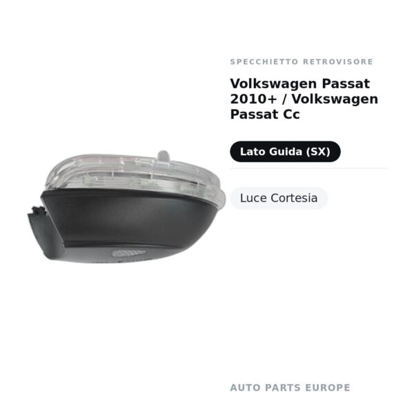 Außenspiegel Links Volkswagen Passat 2010+ / Volkswagen Passat Cc – Innenleuchte – Bild 2
