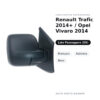 Specchietto Retrovisore Destro Renault Trafic 2014+ / Opel Vivaro 2014 – Manuale, Asferico, Nero – foto 2