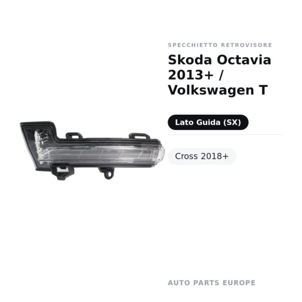 Außenspiegel Links Skoda Octavia 2013+ / Volkswagen T-Cross 2018+ – Bild 2