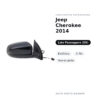 Specchietto Retrovisore Destro Jeep Cherokee 2014 – Elettrico, 3 Pin, Verniciabile – foto 2