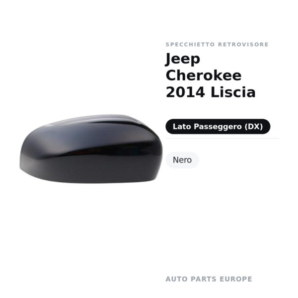 Außenspiegel Rechts Jeep Cherokee 2014 Glatt – Schwarz – Bild 2