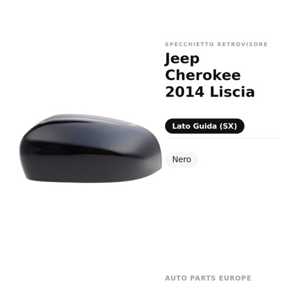 Außenspiegel Links Jeep Cherokee 2014 Glatt – Schwarz – Bild 2