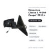 Specchietto Retrovisore Sinistro Mercedes Classe C W204 Coupe’ 2011+ – Elettrico, Riscaldato, Ripiegabile, Memoria, Luce