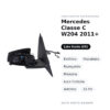 Specchietto Retrovisore Sinistro Mercedes Classe C W204 2011+ – Elettrico, Riscaldato, Ripiegabile, Memoria, Luce Cortesia