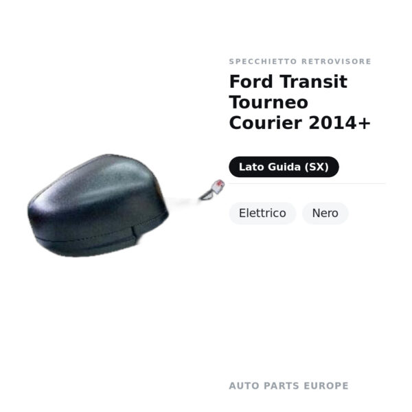Außenspiegel Links Ford Transit Tourneo Courier 2014+ – Elektrisch, Schwarz – Bild 2