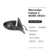 Specchietto Retrovisore Sinistro Mercedes Classe C W205 2014+ – Elettrico, Riscaldato, Ripiegabile, Memoria, Luce Cortesia