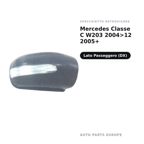 Außenspiegel Rechts Mercedes Klasse C W203 2004>12 2005+ – Bild 2