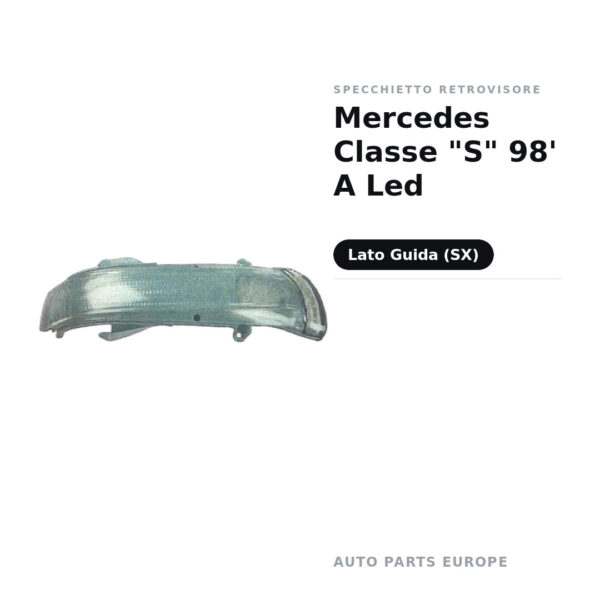 Specchietto Retrovisore Sinistro Mercedes Classe “S” 98′ A Led – foto 2