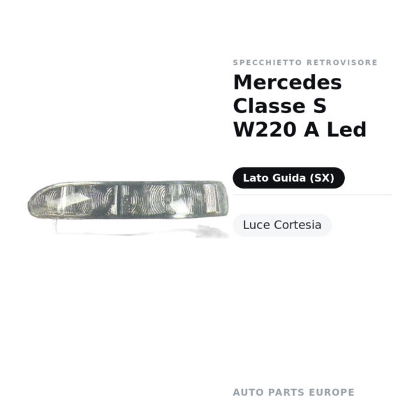 Specchietto Retrovisore Sinistro Mercedes Classe S W220 A Led – Luce Cortesia – foto 2