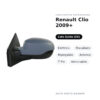 Außenspiegel Links Renault Clio 2009+ – Elektrisch, Beheizt, Klappbar, Asphärisch, 7-polig, Lackierbar – Bild 2