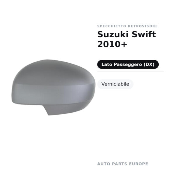 Außenspiegel Rechts Suzuki Swift 2010+ – Lackierbar – Bild 2