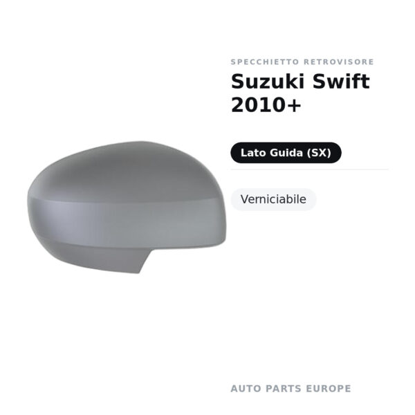 Außenspiegel Links Suzuki Swift 2010+ – Lackierbar – Bild 2