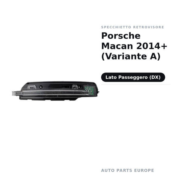 Specchietto Retrovisore Destro Porsche Macan 2014+ (Variante A) – foto 2