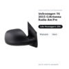 Specchietto Retrovisore Destro Volkswagen T6 2015 C/Antenna Radio Am/Fm – Manuale, Nero – foto 2