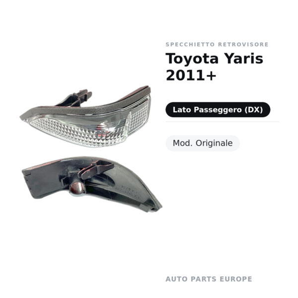 Specchietto Retrovisore Destro Toyota Yaris 2011+ – Mod. Originale – foto 2