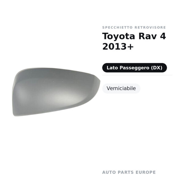 Außenspiegel Rechts Toyota Rav 4 2013+ – Lackierbar – Bild 2