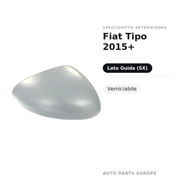 Calotta Specchietto Retrovisore Sinistro Fiat Tipo 2015+ – Verniciabile – foto 2