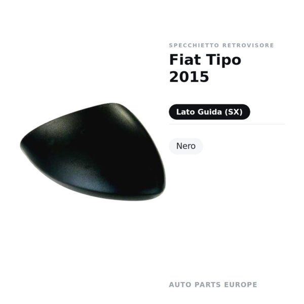 Calotta Specchietto Retrovisore Sinistro Fiat Tipo 2015 – Nera – foto 2