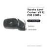 Specchietto Retrovisore Sinistro Toyota Land Cruiser V8 Fj 200 2008+ – Elettrico, Verniciabile – foto 2