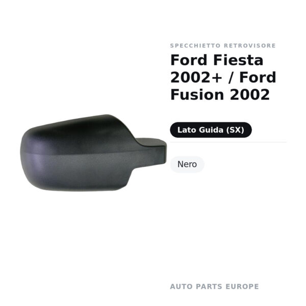 Außenspiegel Links Ford Fiesta 2002+ / Ford Fusion 2002 – Schwarz – Bild 2
