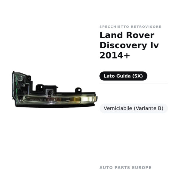 Außenspiegel Links Land Rover Discovery Iv 2014+ – Lackierbar (Variante B) – Bild 2