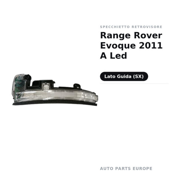 Specchietto Retrovisore Sinistro Range Rover Evoque 2011 A Led – foto 2