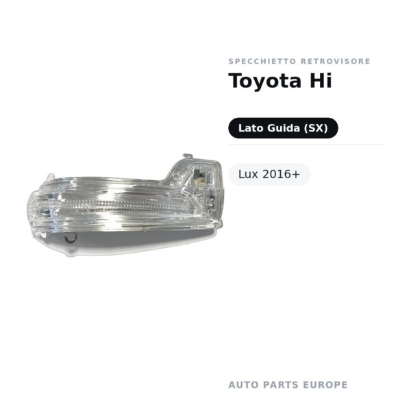 Specchietto Retrovisore Sinistro Toyota Hi-Lux 2016+ – foto 2