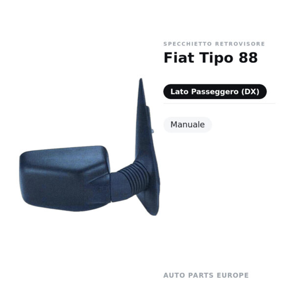 Specchietto Retrovisore Destro Fiat Tipo 88 – Manuale – foto 2