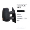 Specchietto Retrovisore Sinistro Iveco Daily 2014 – Manuale, con Freccia, Sonda Temp., 4 Pin, Nero – foto 2