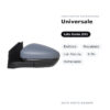 Specchietto Retrovisore Sinistro Universale – Elettrico, Riscaldato, con Freccia, 6 Pin, Verniciabile – foto 2