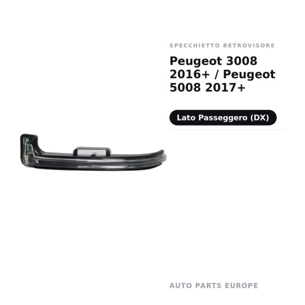 Specchietto Retrovisore Destro Peugeot 3008 2016+ / Peugeot 5008 2017+ – foto 2