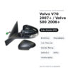 Specchietto Retrovisore Sinistro Volvo V70 2007+ / Volvo S80 2006+ – Elettrico, Riscaldato, con Freccia, Sonda Temp.
