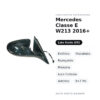 Specchietto Retrovisore Sinistro Mercedes Classe E W213 2016+ – Elettrico, Riscaldato, Ripiegabile, Memoria, Luce Cortesia