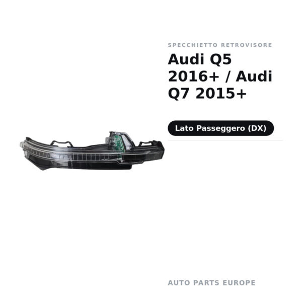 Specchietto Retrovisore Destro Audi Q5 2016+ / Audi Q7 2015+ – foto 2