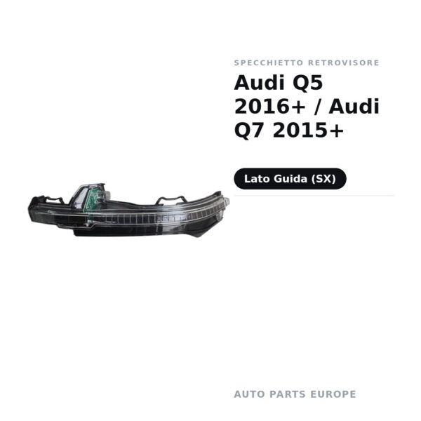 Specchietto Retrovisore Sinistro Audi Q5 2016+ / Audi Q7 2015+ – foto 2