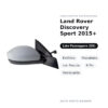 Specchietto Retrovisore Destro Land Rover Discovery Sport 2015+ – Elettrico, Riscaldato, con Freccia, 6 Pin, Verniciabile