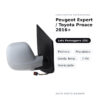 Specchietto Retrovisore Destro Peugeot Expert / Toyota Proace 2016+ – Elettrico, Riscaldato, Sonda Temp., 7 Pin